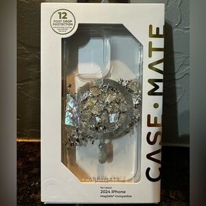 Case-Mate Iridescent Silver Phone Case For iPhone 16